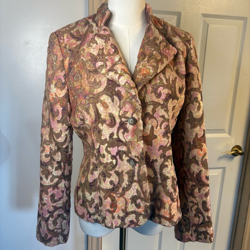 Garfield & Marks Textured Jacquard Blazer - Vintage Inspired